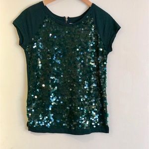 Loft short sleeved sequined tee